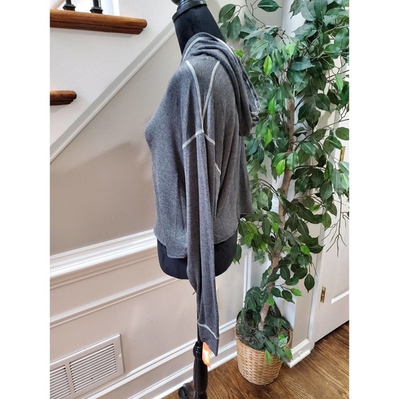 Colsie Women's Dark Gray Rayon Long Sleeve Hooded Pullover Knit Sweater Size S - Picture 2 of 10